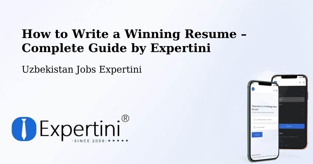 Resume Writing Guide for Job Seekers – Yangiobod - Yangiobod, Uzbekistan Jobs Expertini